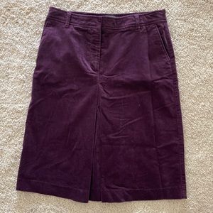 Talbots Wine Velvet Skirt Size 10P
